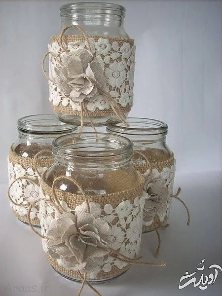 تزیین شیشه سس,استفاده از شیشه های انواع مواد غذایی ,انواع تزیین شیشه سس